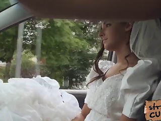 Rejected bride gives blowjob to comfort